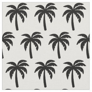 Black Palm Tree Fabric