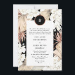 Black Pampas and Rose Gold Foil Wedding Invitation<br><div class="desc">Black Pampas and Rose Gold Foil Wedding Invite</div>