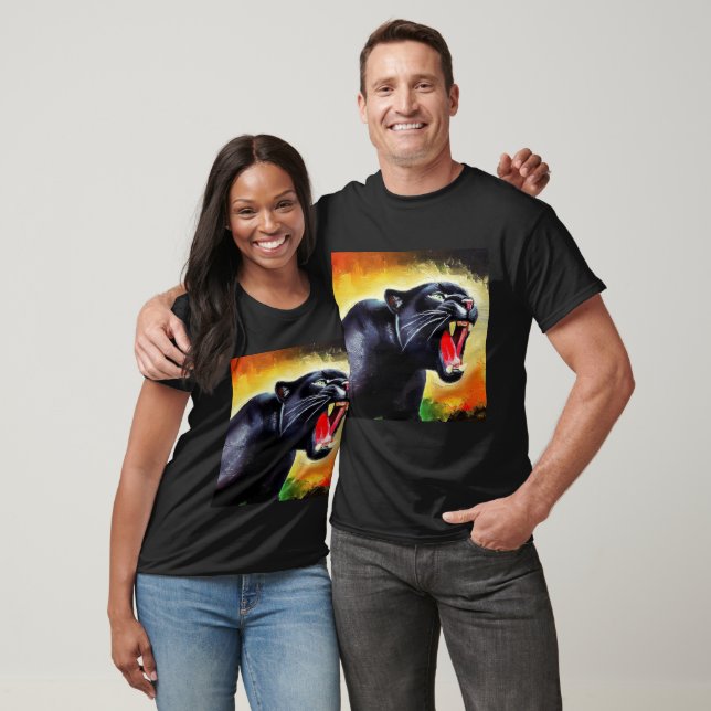 Black Panther (7) Wild Cat  T-Shirt (Unisex)