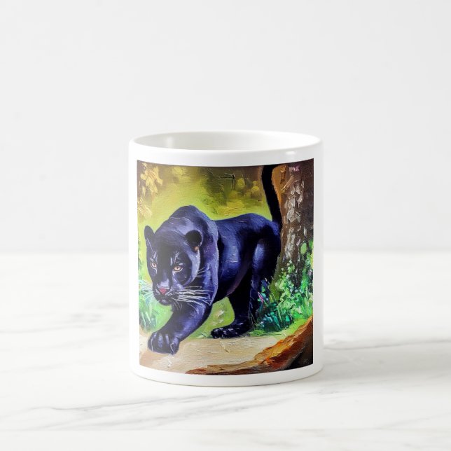 Black Panther (8) Wild Cat  Coffee Mug (Center)