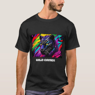 Black panther against graffiti background for gamb T-Shirt