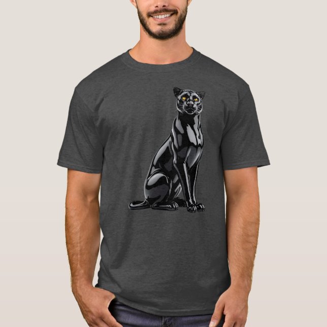 Black panther and reflections of natural light. T-Shirt (Front)