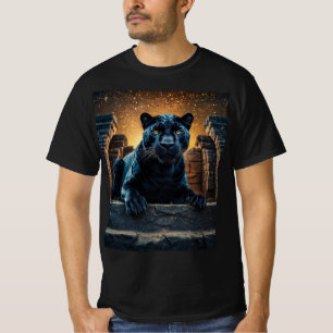 Black Panther and Thai Temple T-Shirt