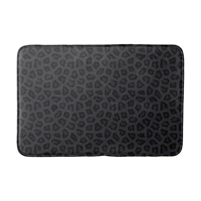 Black Panther Animal Print Bath Mat (Front)