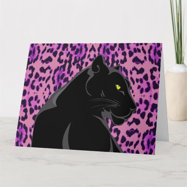 BLACK PANTHER ART BIRTHDAY GREETING CARD (Front)