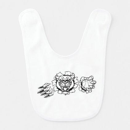 Black Panther Basketball Mascot Baby Bib