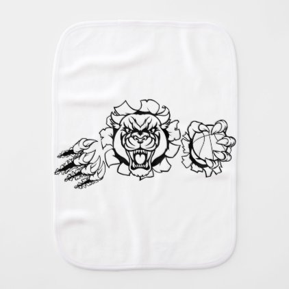 Black Panther Basketball Mascot Burp Cloth