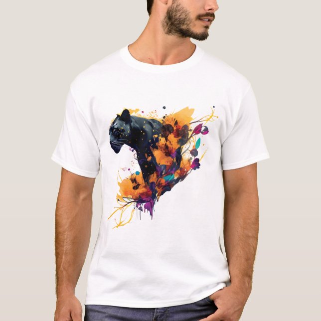 Black Panther Beast On T-Shirt (Front)