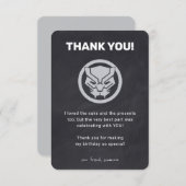 Black Panther Birthday Thank You Invitation (Front/Back)
