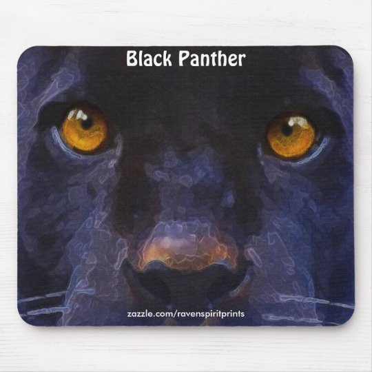 Black Panther Black Jaguar Face Art Mousepad Zazzle Com