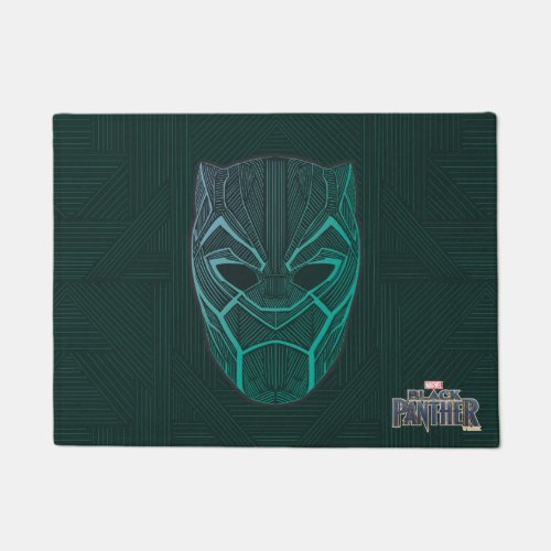 Black Panther  Black Panther Etched Mask Doormat