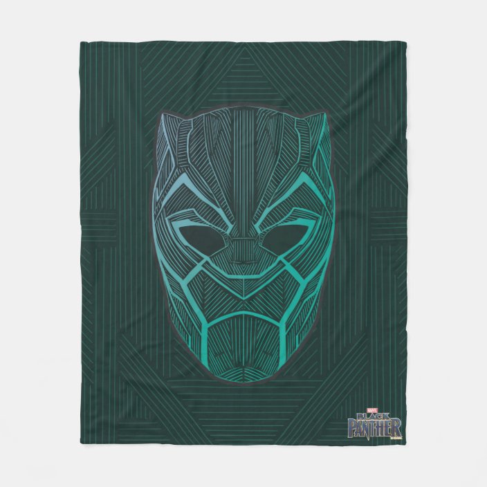 Black Panther Black Panther Etched Mask Fleece Blanket