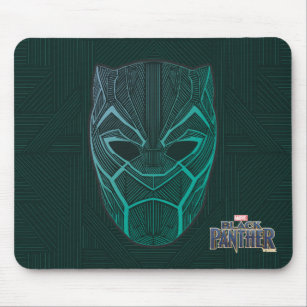 Black Panther   Black Panther Etched Mask Mouse Pad