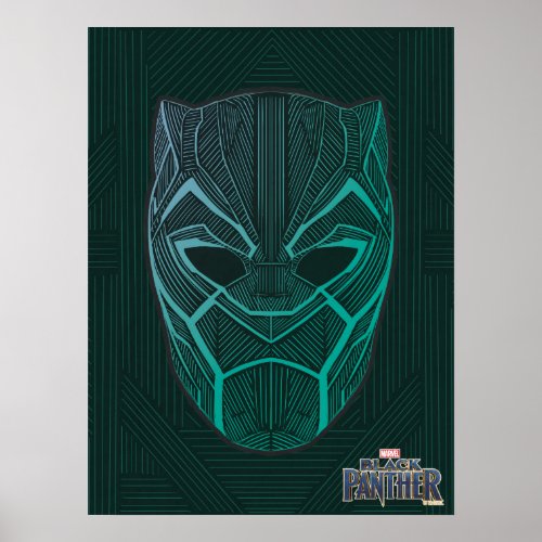 Black Panther  Black Panther Etched Mask Poster