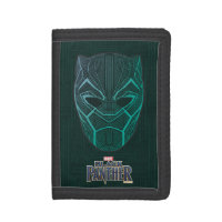 Black Panther | Black Panther Etched Mask Tri-fold Wallet
