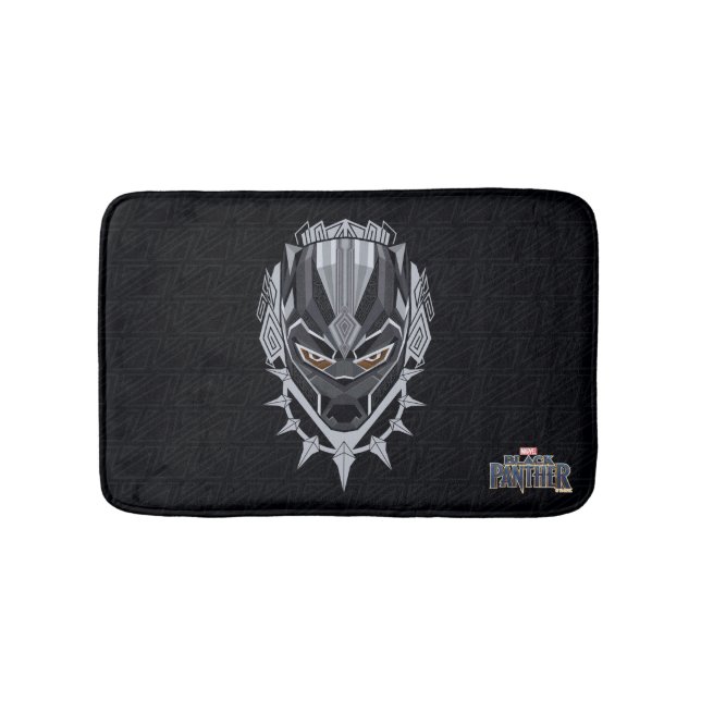 Black Panther | Black Panther Head Emblem Bath Mat (Front)