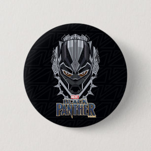 Black Panther   Black Panther Head Emblem Button