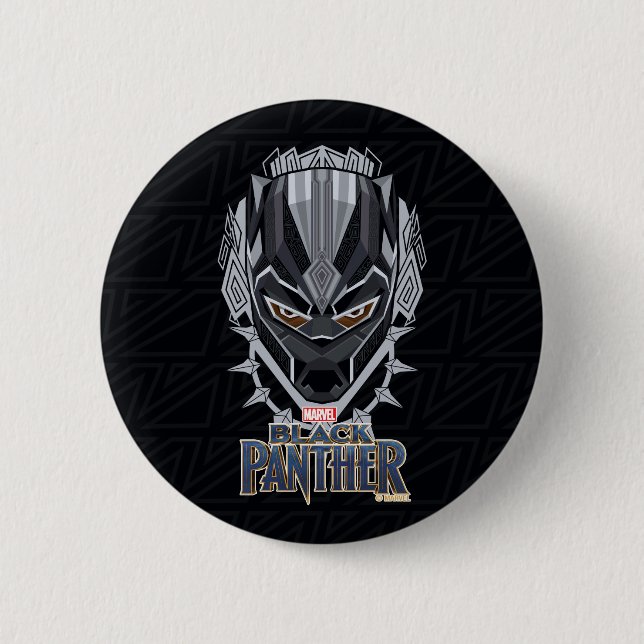 Black Panther | Black Panther Head Emblem Button (Front)