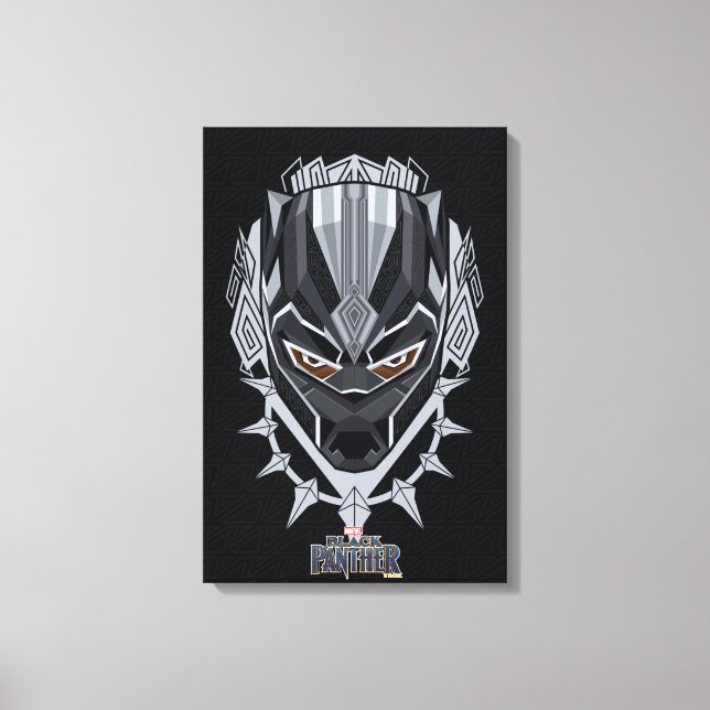 Black Panther | Black Panther Head Emblem Canvas Print (Front)