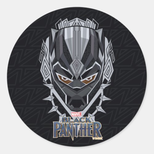 Black Panther  Black Panther Head Emblem Classic Round Sticker