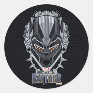 Black Panther Black Panther Head Emblem Classic Round Sticker