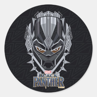 Black Panther | Black Panther Head Emblem Classic Round Sticker