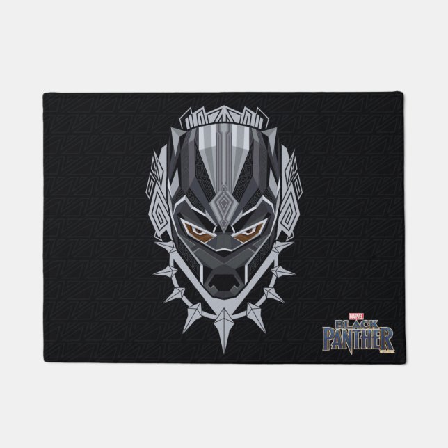 Black Panther | Black Panther Head Emblem Doormat (Front)