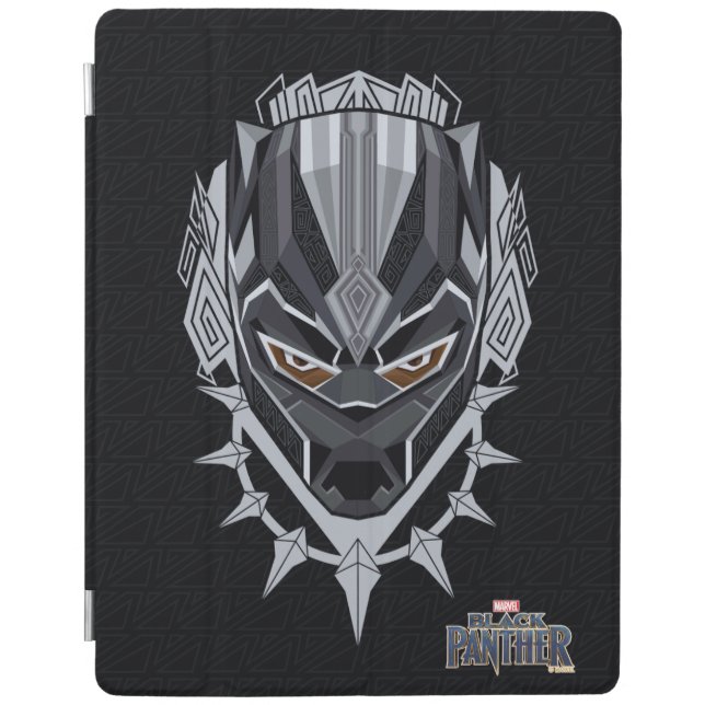 Black Panther | Black Panther Head Emblem iPad Pro Cover (Front)