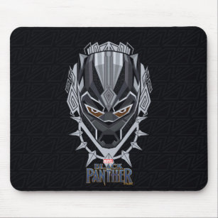 Black Panther   Black Panther Head Emblem Mouse Pad