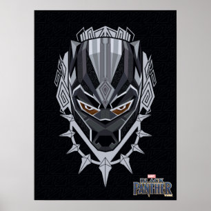 Black Panther Black Panther Head Emblem Poster