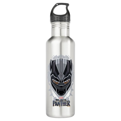 Black Panther  Black Panther Head Emblem Stainless Steel Water Bottle