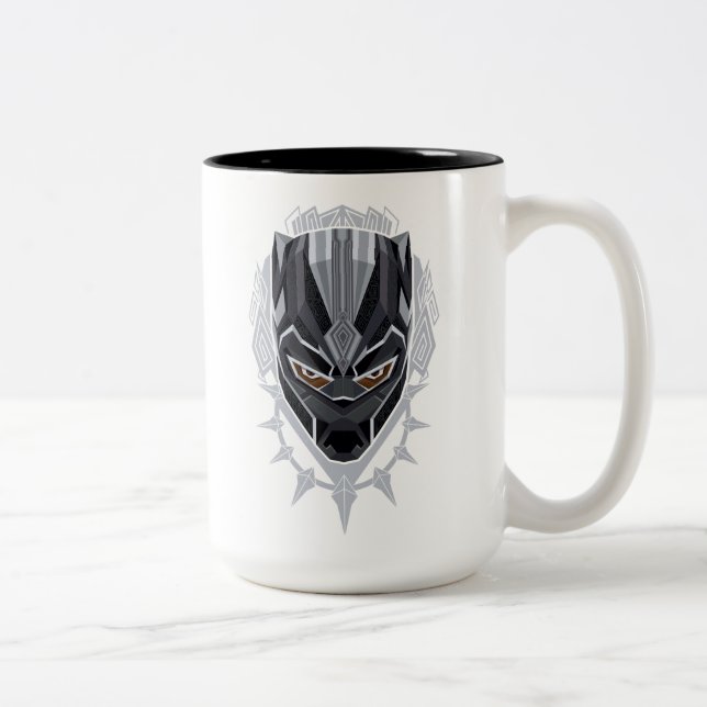 Black Panther | Black Panther Head Emblem Two-Tone Coffee Mug (Right)