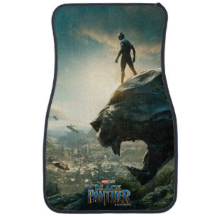 Black Panther   Black Panther Standing Atop Lair Car Mat