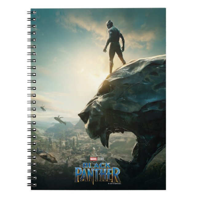 Black Panther | Black Panther Standing Atop Lair Notebook (Front)