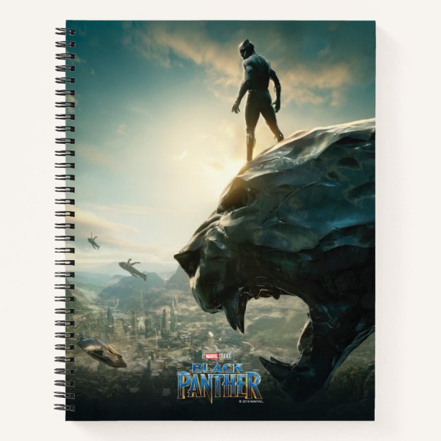 Black Panther | Black Panther Standing Atop Lair Notebook (Front)