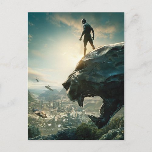 Black Panther  Black Panther Standing Atop Lair Postcard