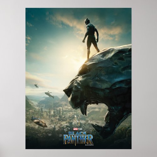 Black Panther  Black Panther Standing Atop Lair Poster