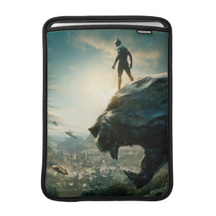 Black Panther   Black Panther Standing Atop Lair Sleeve For MacBook Air
