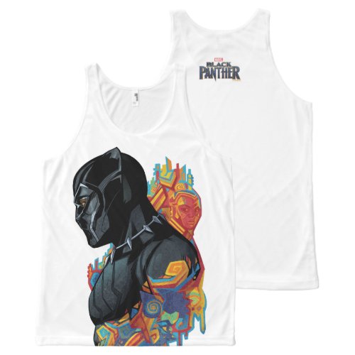 Black Panther  Black Panther Tribal Graffiti All_Over_Print Tank Top