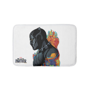 Black Panther   Black Panther Tribal Graffiti Bath Mat