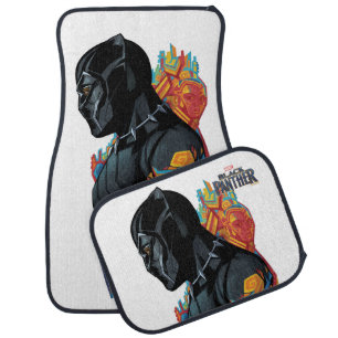 Black Panther Black Panther Tribal Graffiti Car Floor Mat