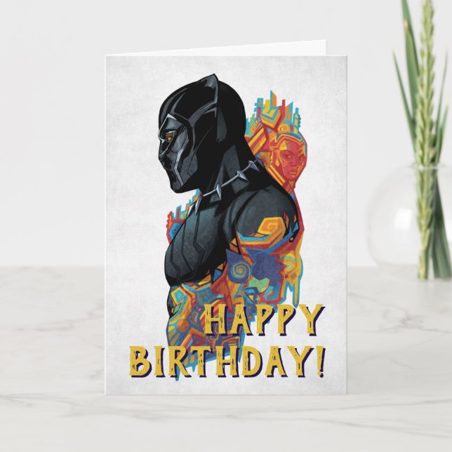 Black Panther | Black Panther Tribal Graffiti Card (Front)