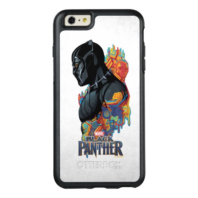 Black Panther | Black Panther Tribal Graffiti Otterbox iPhone Case (Back)