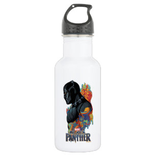 Black Panther   Black Panther Tribal Graffiti Water Bottle