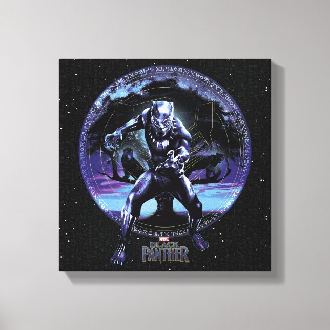 Black Panther | Black Panthers In Wawa Tree Canvas Print (Front)