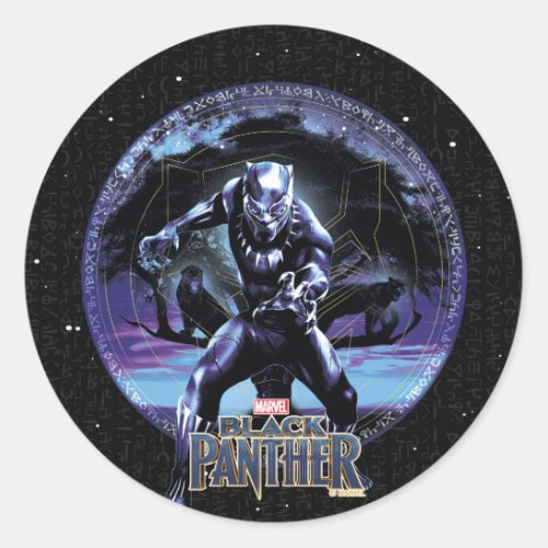 Black Panther  Black Panthers In Wawa Tree Classic Round Sticker