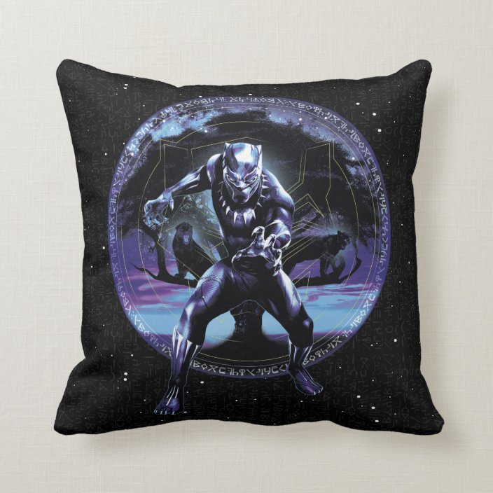 Black Panther Black Panthers In Wawa Tree Throw Pillow