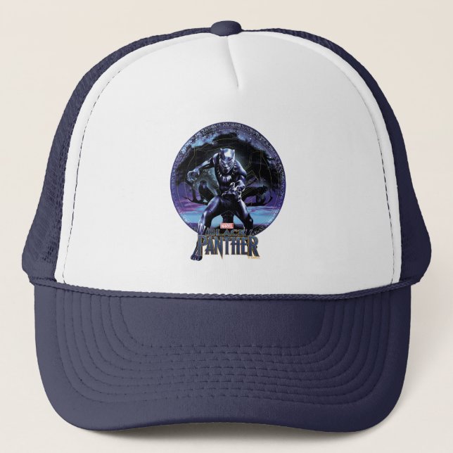 Black Panther | Black Panthers In Wawa Tree Trucker Hat (Front)