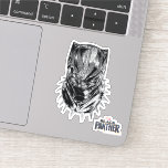 Black Panther | Black &amp; White Head Sketch Sticker