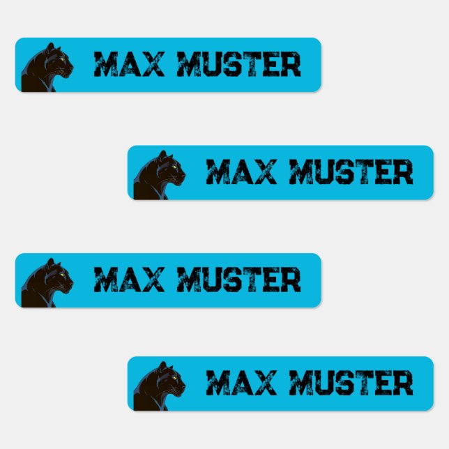 Black Panther blue 96 narrow children Labels (Group)